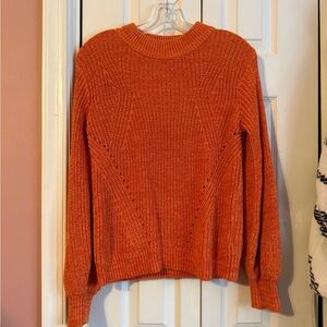 H&M Vibrant Orange Crew Neck Sweater